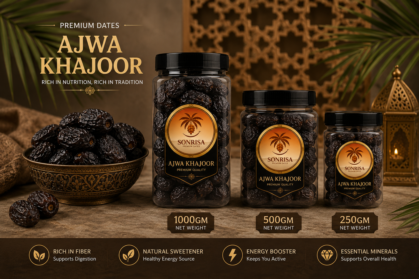 Sonrisa Ajwa Khajoor 250gm